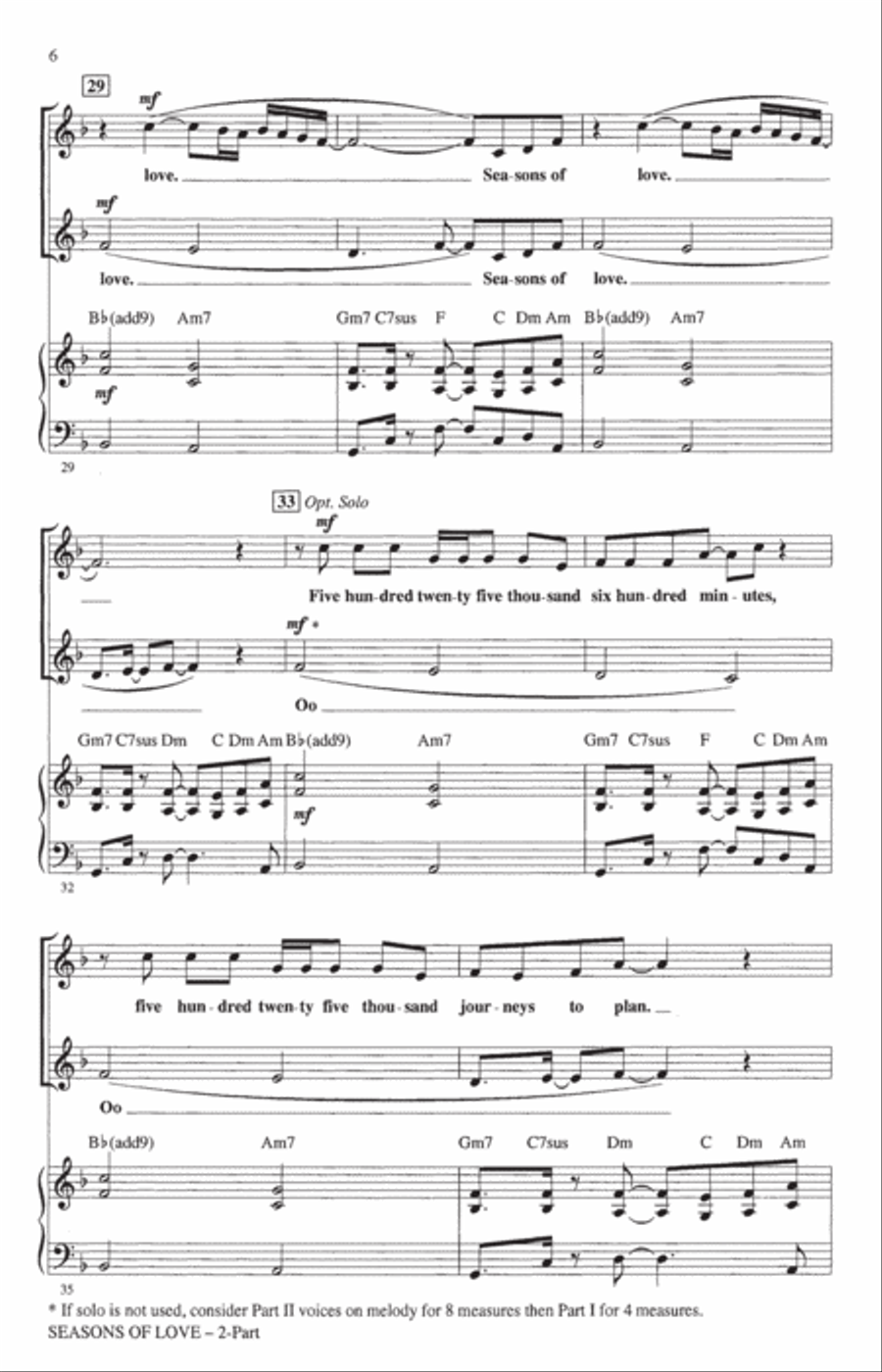 Seasons Of Love (from Rent) (arr. Roger Emerson) 2-Part scores gallery preview page 4