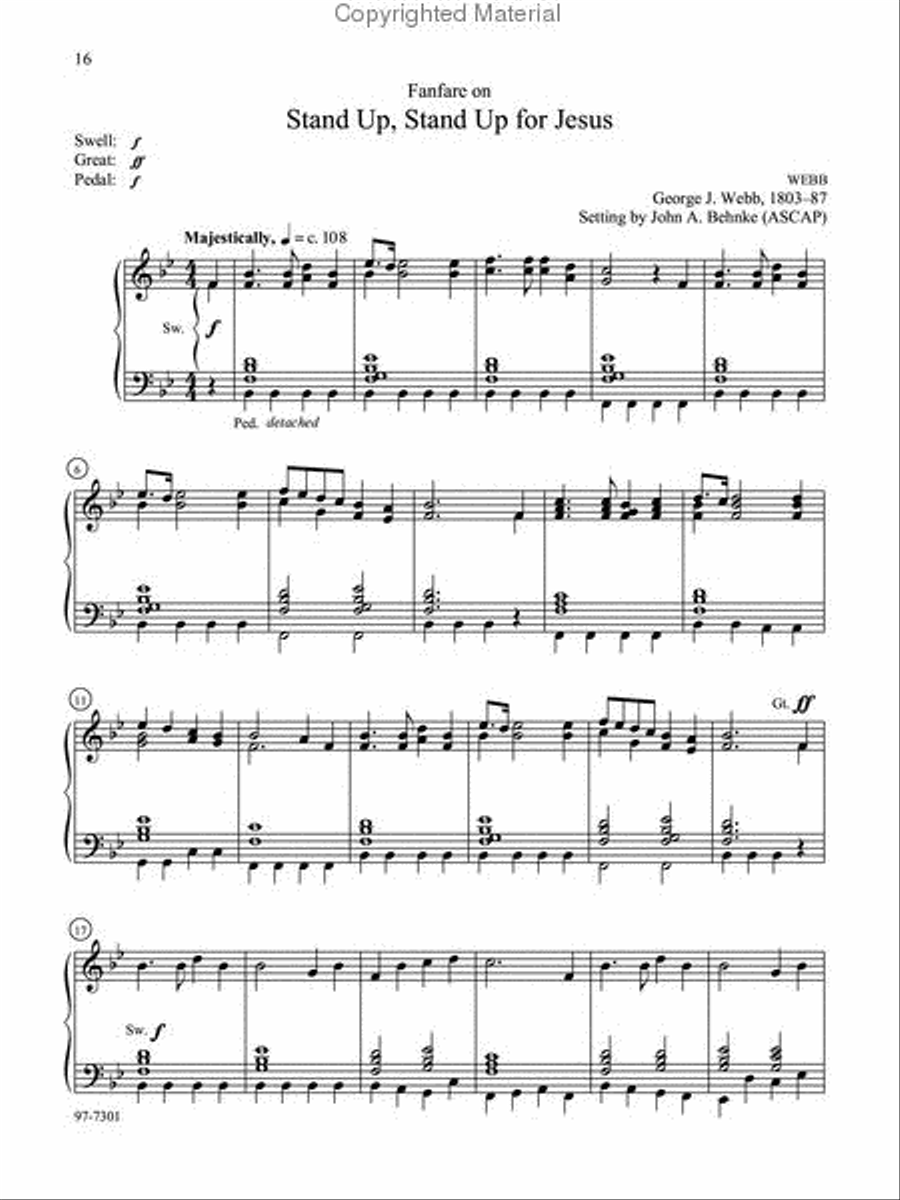 Five Preludes of Praise, Set 6 Organ scores gallery preview page 6
