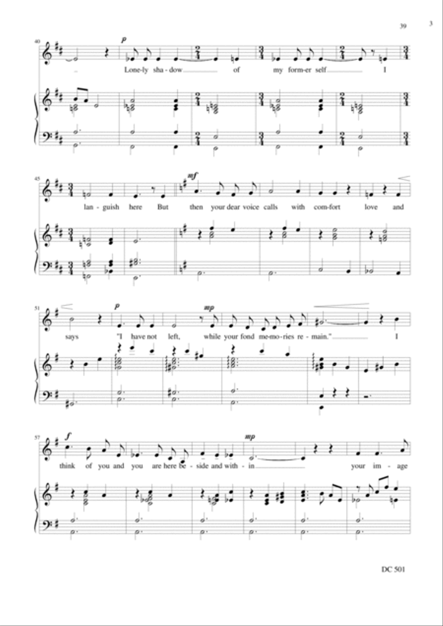 Dawn in the Room (Alto and Piano) Piano, Vocal, Guitar scores gallery preview page 3