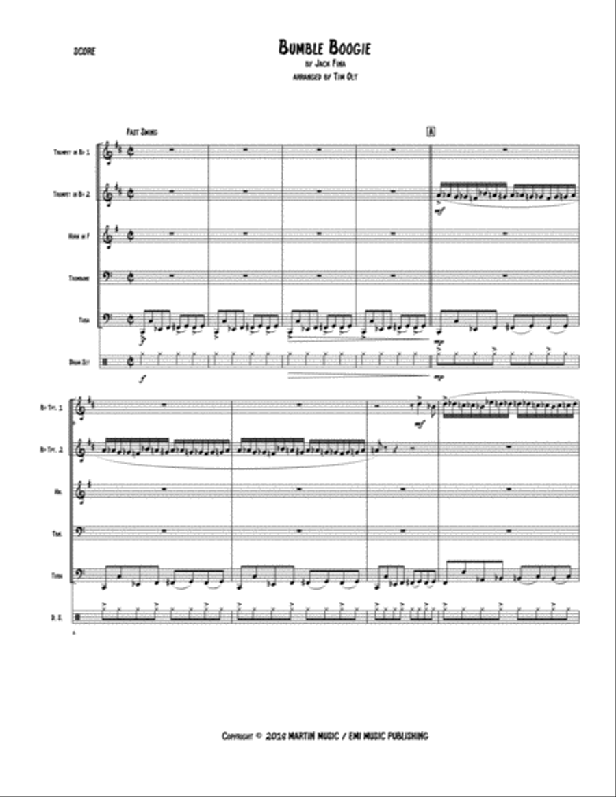 Bumble Boogie Brass Ensemble scores gallery preview page 1