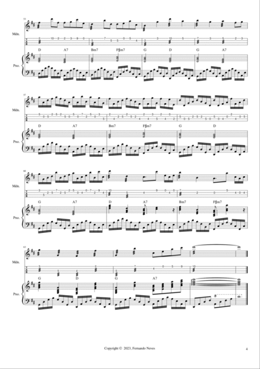 Pachelbel Canon in D for Mandolin Chamber Music scores gallery preview page 4