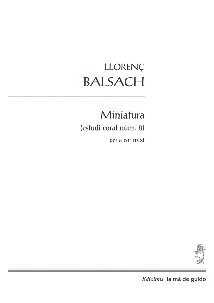Miniatura (estudi coral núm. 8) Choir scores gallery preview page 1