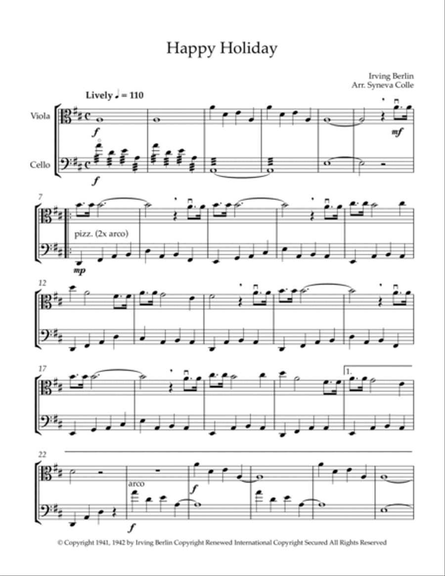 Happy Holiday Happy Holiday String Duet scores gallery preview page 2
