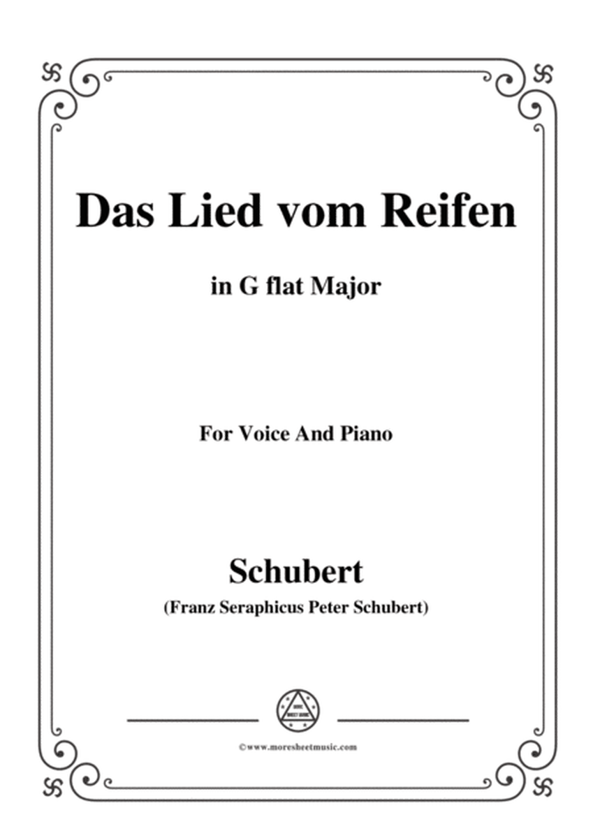 Schubert-Das Lied vom Reifen(Song of the Frost),D.532,in G flat Major,for Voice&Piano image number null