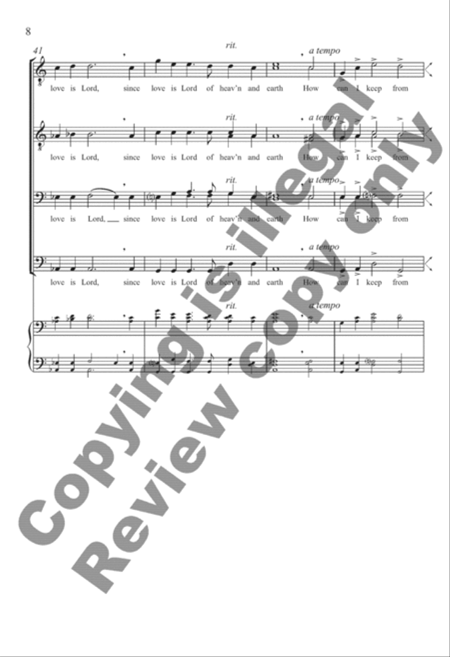 How Can I Keep From Singing? TTBB scores gallery preview page 16