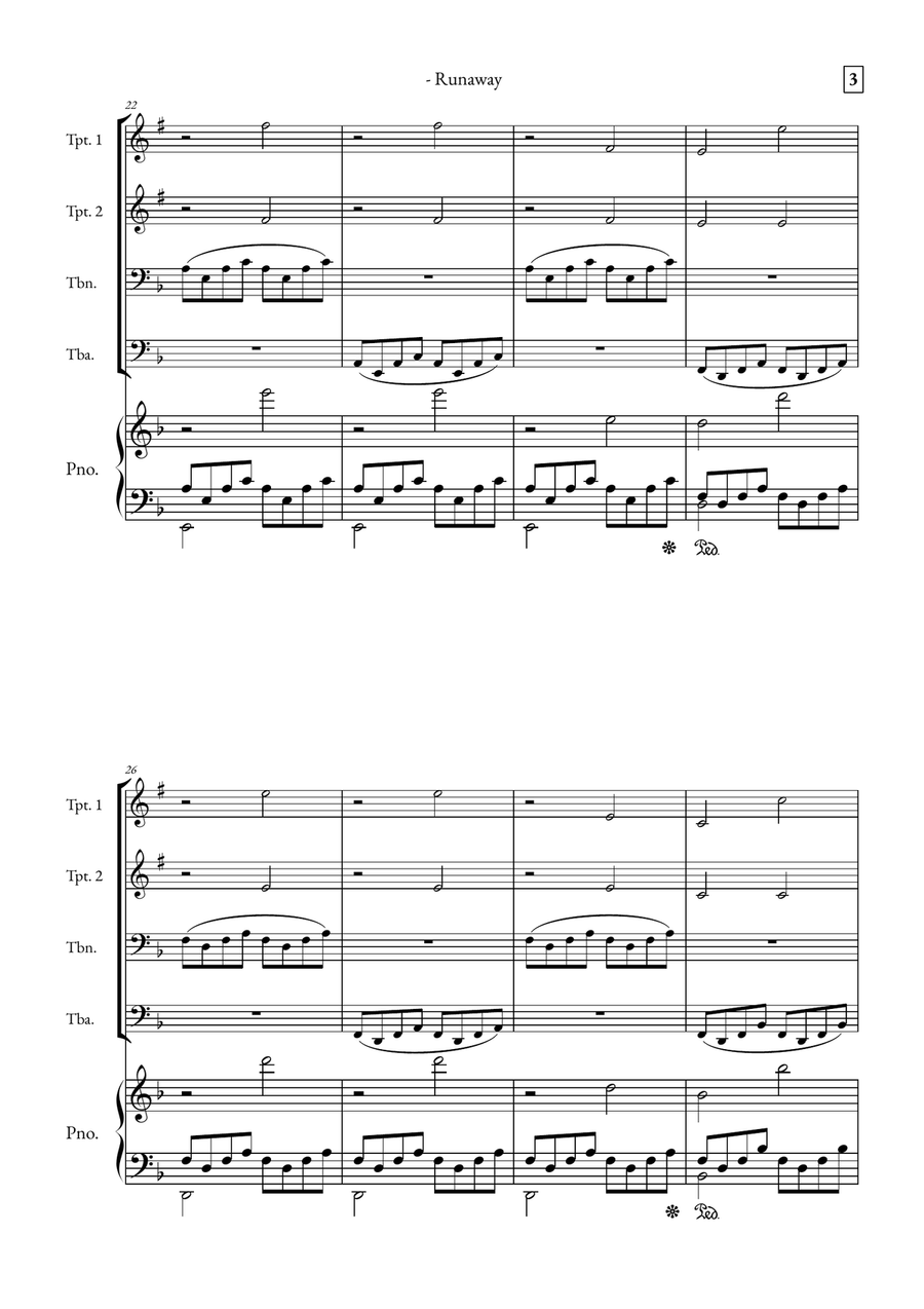 Runaway Small Ensemble scores gallery preview page 3