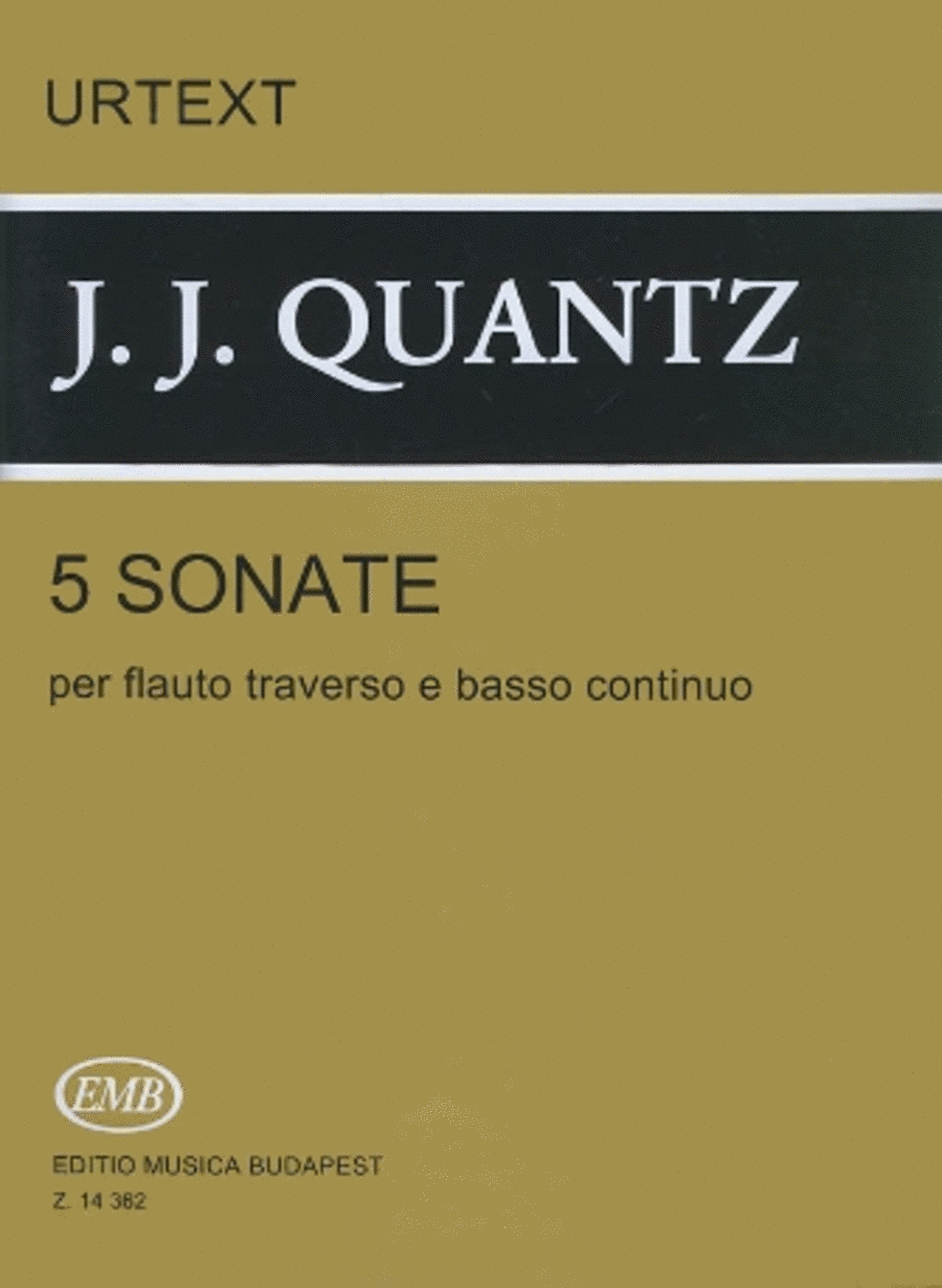 5 Sonatas Flute Solo scores gallery preview page 1