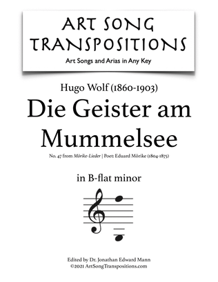 Book cover for WOLF: Die Geister am Mummelsee (transposed to B-flat minor)