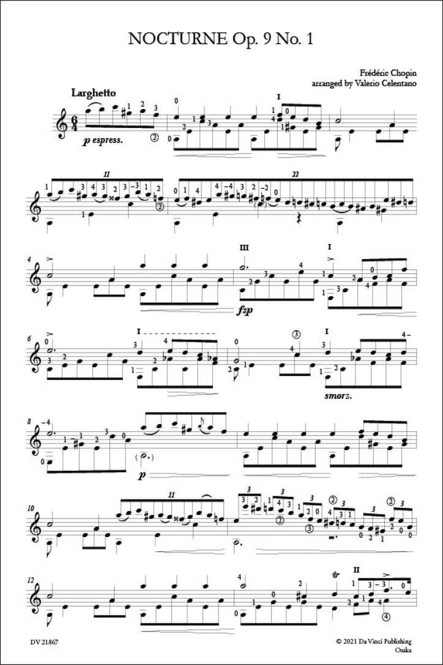 Three Nocturnes op. 9. for Guitar Acoustic Guitar scores gallery preview page 2