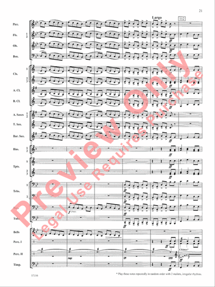 1812 Overture Concert Band scores gallery preview page 22
