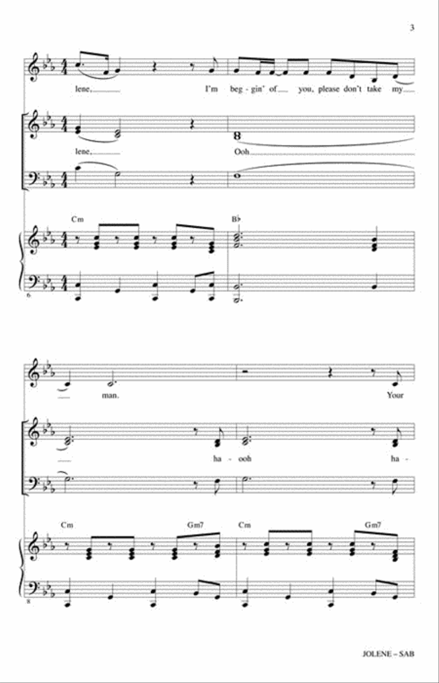 Jolene Jolene 3-Part scores gallery preview page 3
