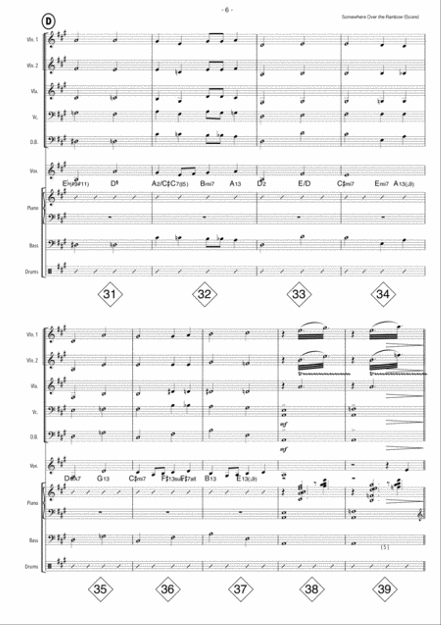 Over The Rainbow Small Ensemble scores gallery preview page 6