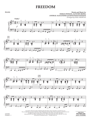 Book cover for Freedom (arr. Paul Murtha) - Piano