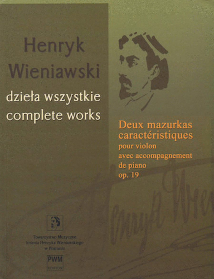 Deux mazurkas caracteristiques pour violon, op. 19 Violin Solo scores gallery preview page 1