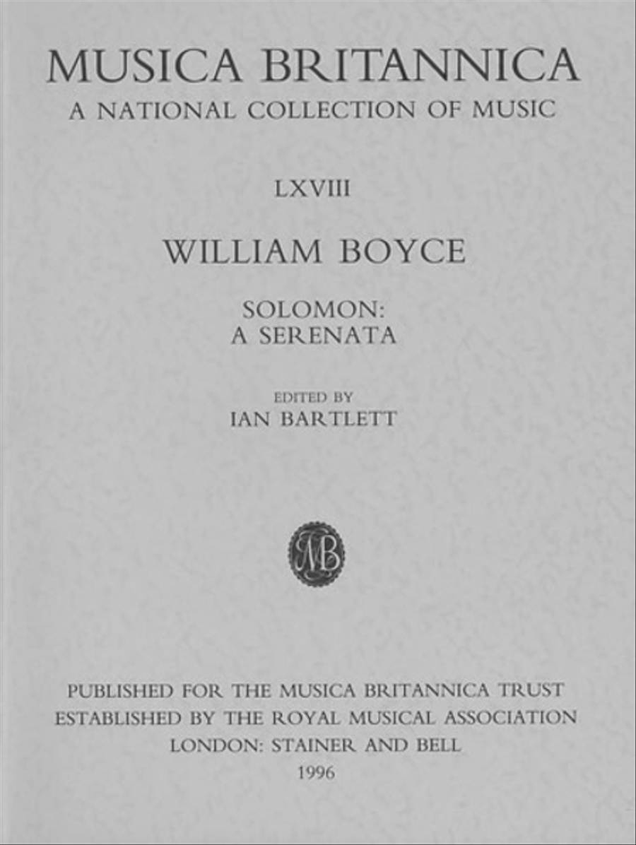 Solomon: A Serenata Score scores gallery preview page 1