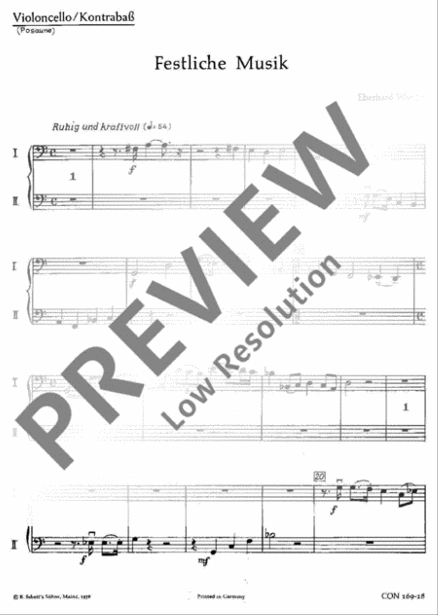 Festliche Musik Double Bass scores gallery preview page 2