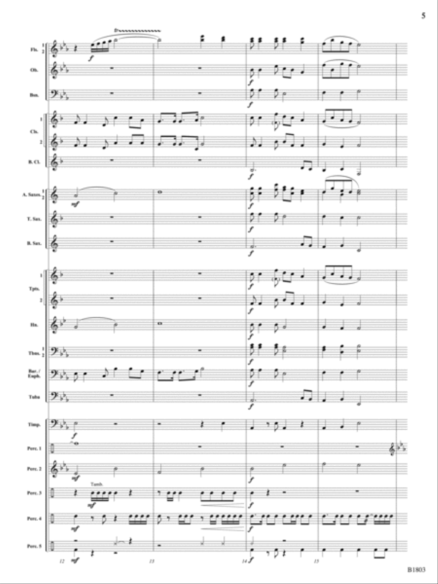 Everybody Sang: Score Everybody Sang: Score Concert Band scores gallery preview page 5