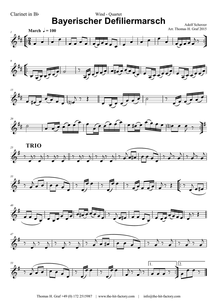 Bayerischer Defiliermarsch - German March - Oktoberfest - Wind Quintet Woodwind Quintet scores gallery preview page 6