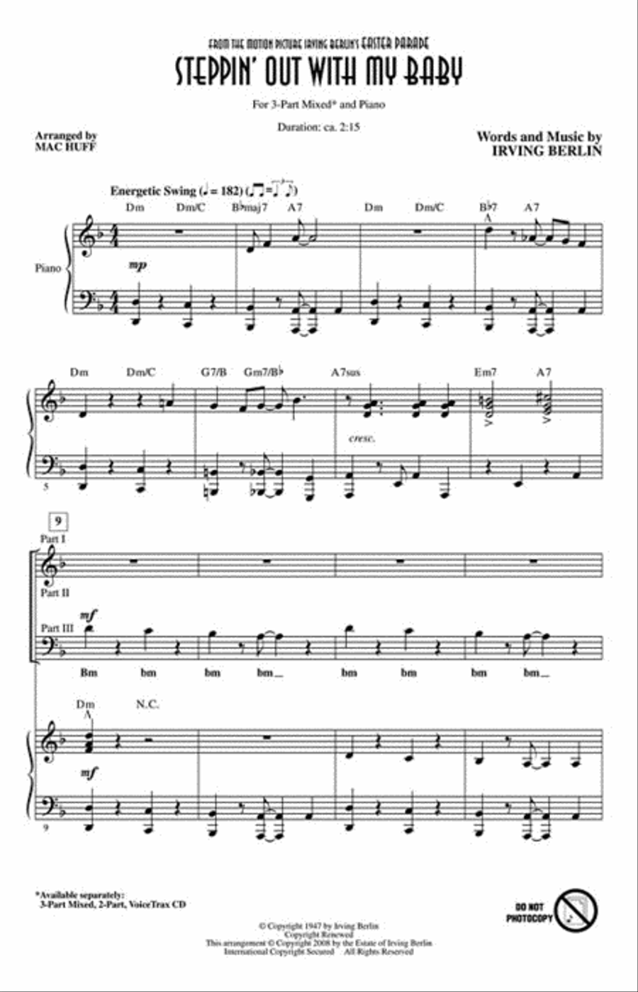 Steppin' Out with My Baby 3-Part scores gallery preview page 3