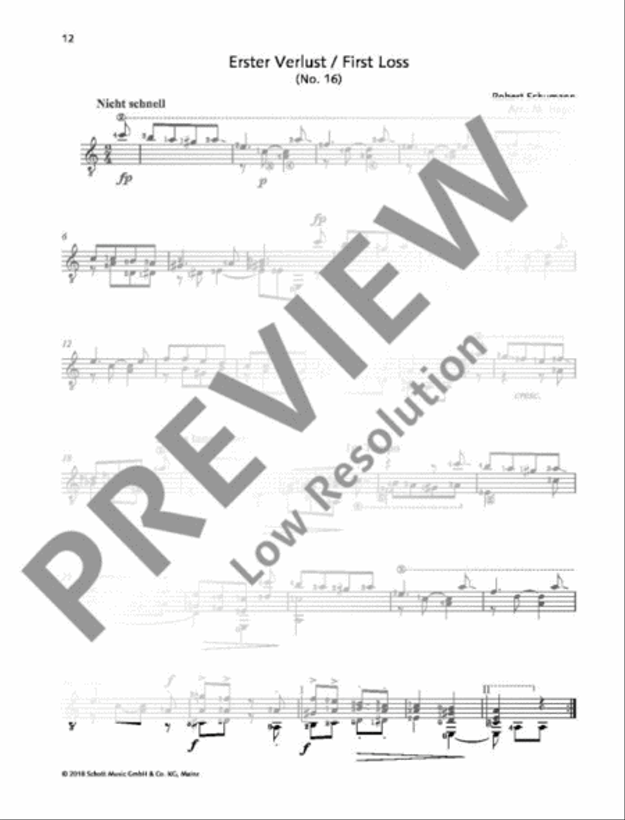 Schumann for Guitar Classical Guitar scores gallery preview page 13