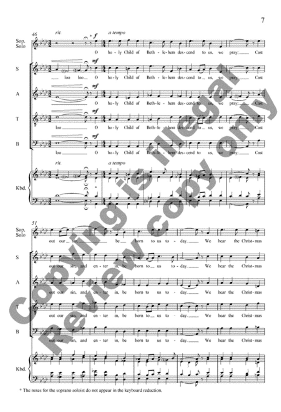O Little Town of Bethlehem 4-Part scores gallery preview page 7
