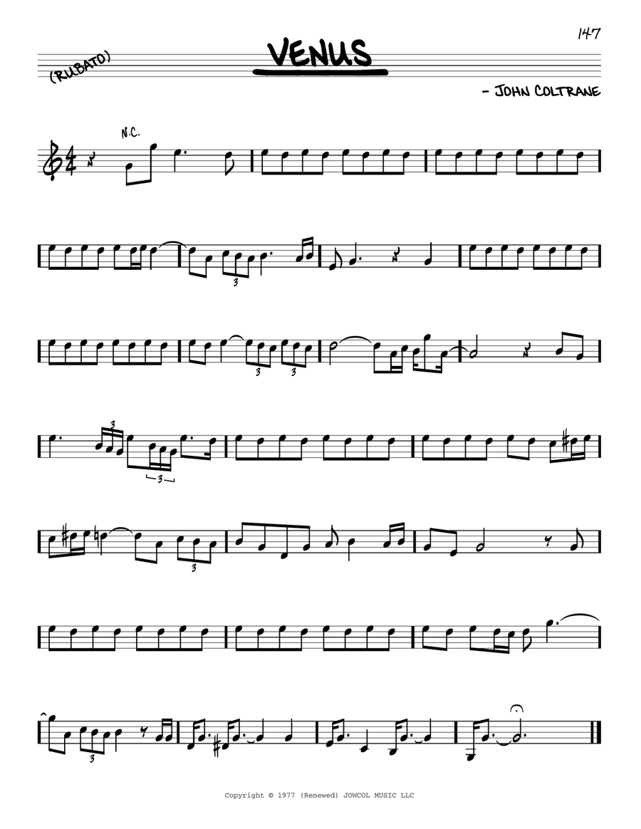 Venus Piano scores gallery preview page 1