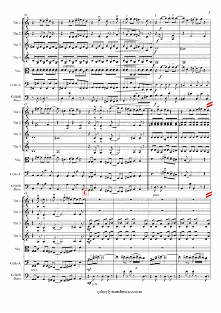 Mamma Mia String Orchestra scores gallery preview page 5