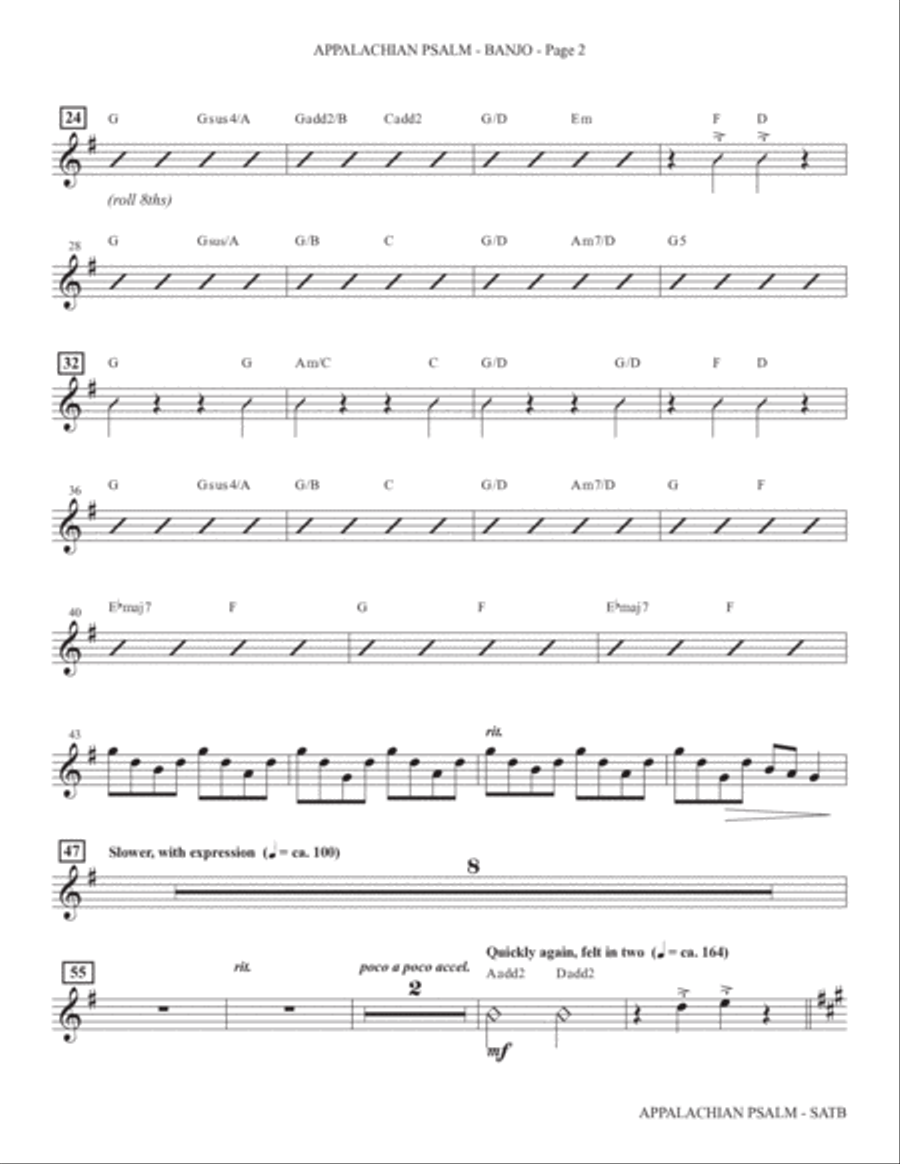 Appalachian Psalm - Banjo Choir scores gallery preview page 2