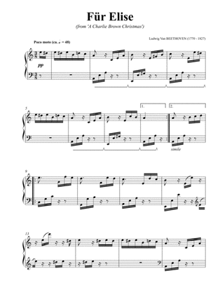 Für Elise (for Piano Solo)
