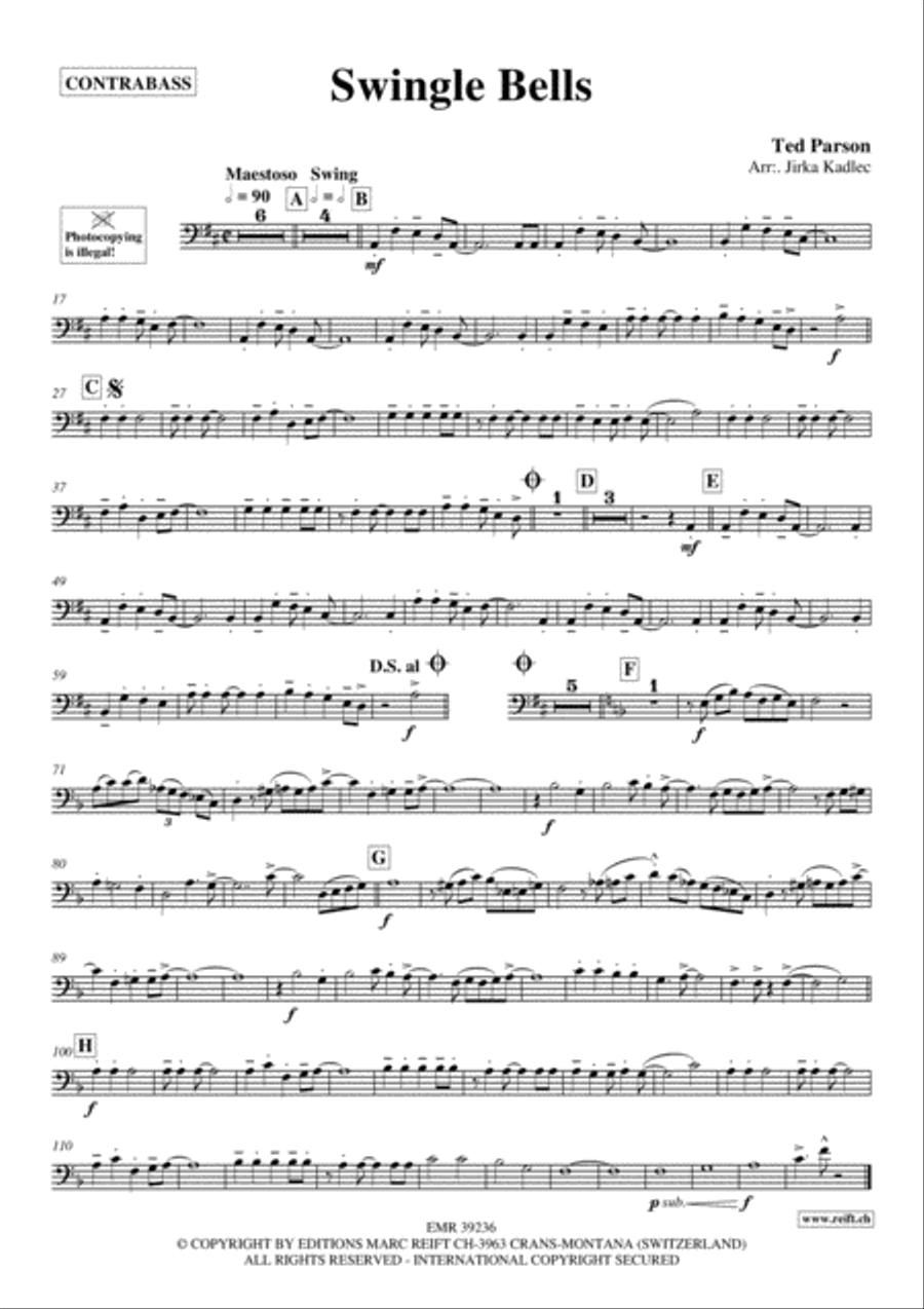 Swingle Bells Double Bass scores gallery preview page 2