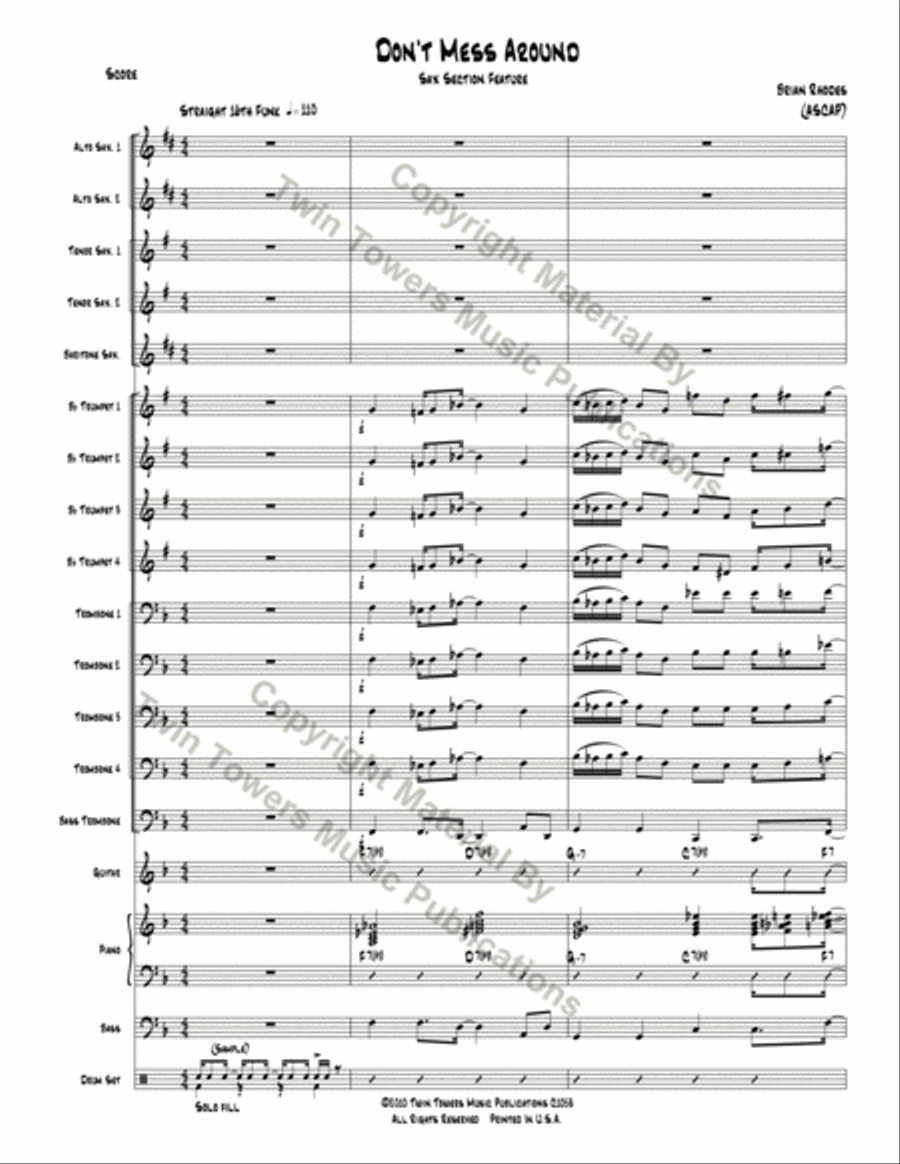 Don't Mess Around Don't Mess Around Jazz Ensemble scores gallery preview page 3