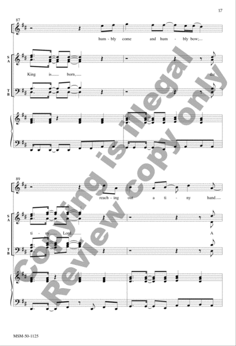 A King Is Born 4-Part scores gallery preview page 17