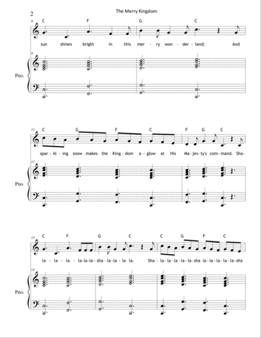 The Merry Kingdom The Merry Kingdom Unison Choir scores gallery preview page 2