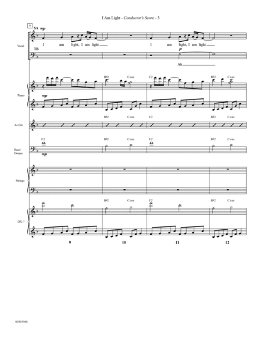 I Am Light (arr. Mark Hayes and Kimberly Lilley) - Full Score Choir scores gallery preview page 3