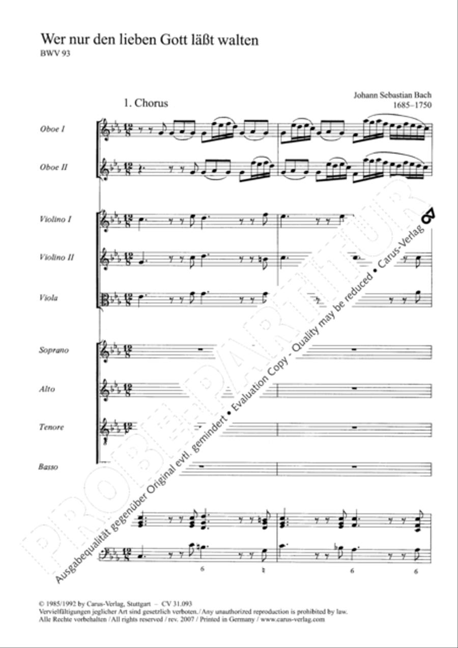 All those who seek God's sov'reign guidance (Wer nur den lieben Gott lasst walten) 4-Part scores gallery preview page 5