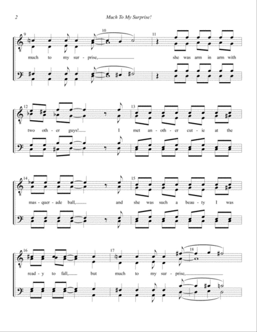 Much To My Surprise TTBB scores gallery preview page 2