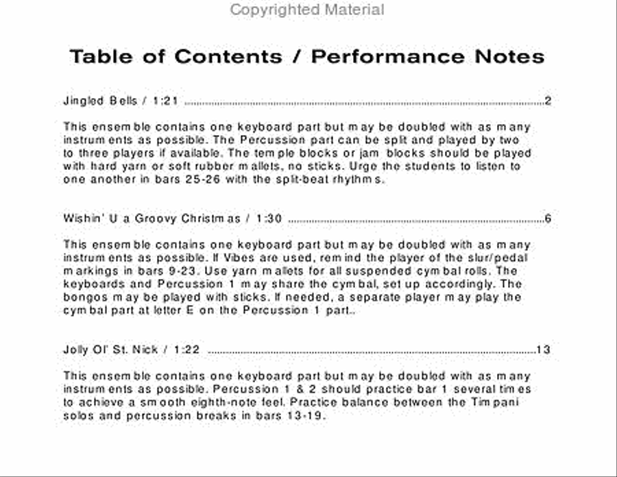 Holiday Rambler (Blast Off Series) Percussion Ensemble scores gallery preview page 2