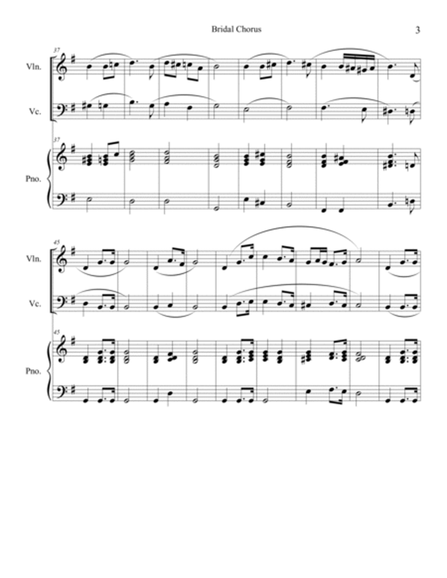 Bridal Chorus (Here Comes the Bride) for Violin and Cello Duet with Piano Accompaniment image number null
