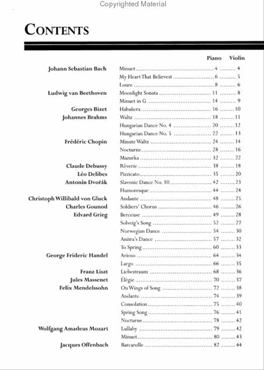 The Library of Violin Classics Violin Solo scores gallery preview page 2