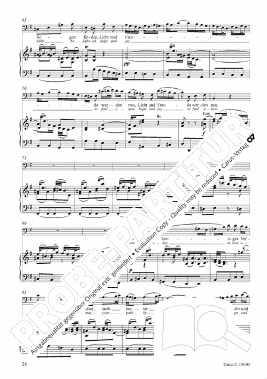 For the righteous light is sown (Dem Gerechten muss das Licht) 4-Part scores gallery preview page 29