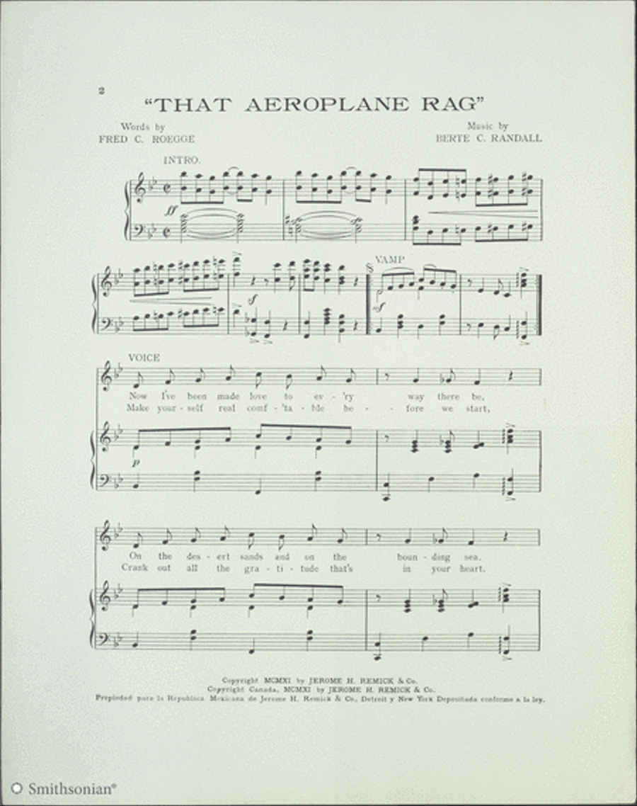That Aeroplane Rag Piano, Vocal scores gallery preview page 2