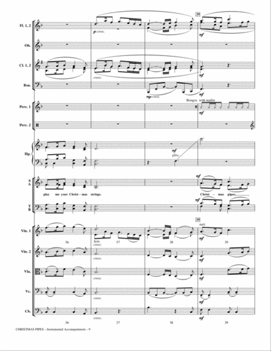Christmas Pipes - Full Score Choir scores gallery preview page 7