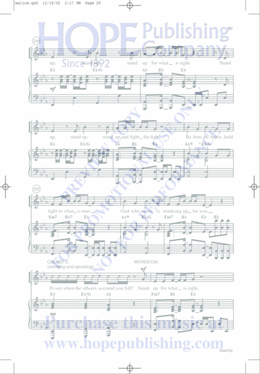Malice in the Palace Unison Choir scores gallery preview page 29
