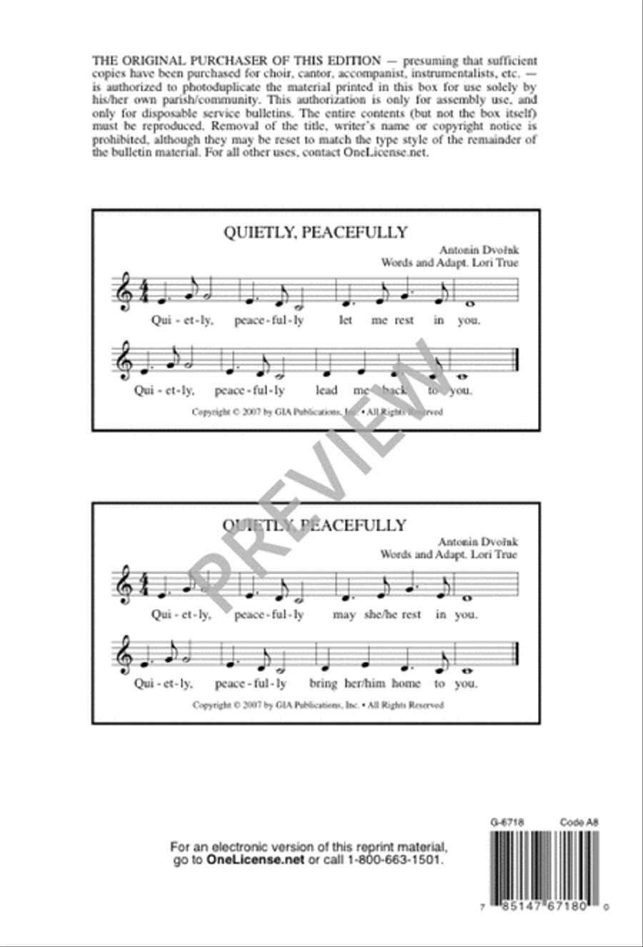 Quietly, Peacefully 4-Part scores gallery preview page 8
