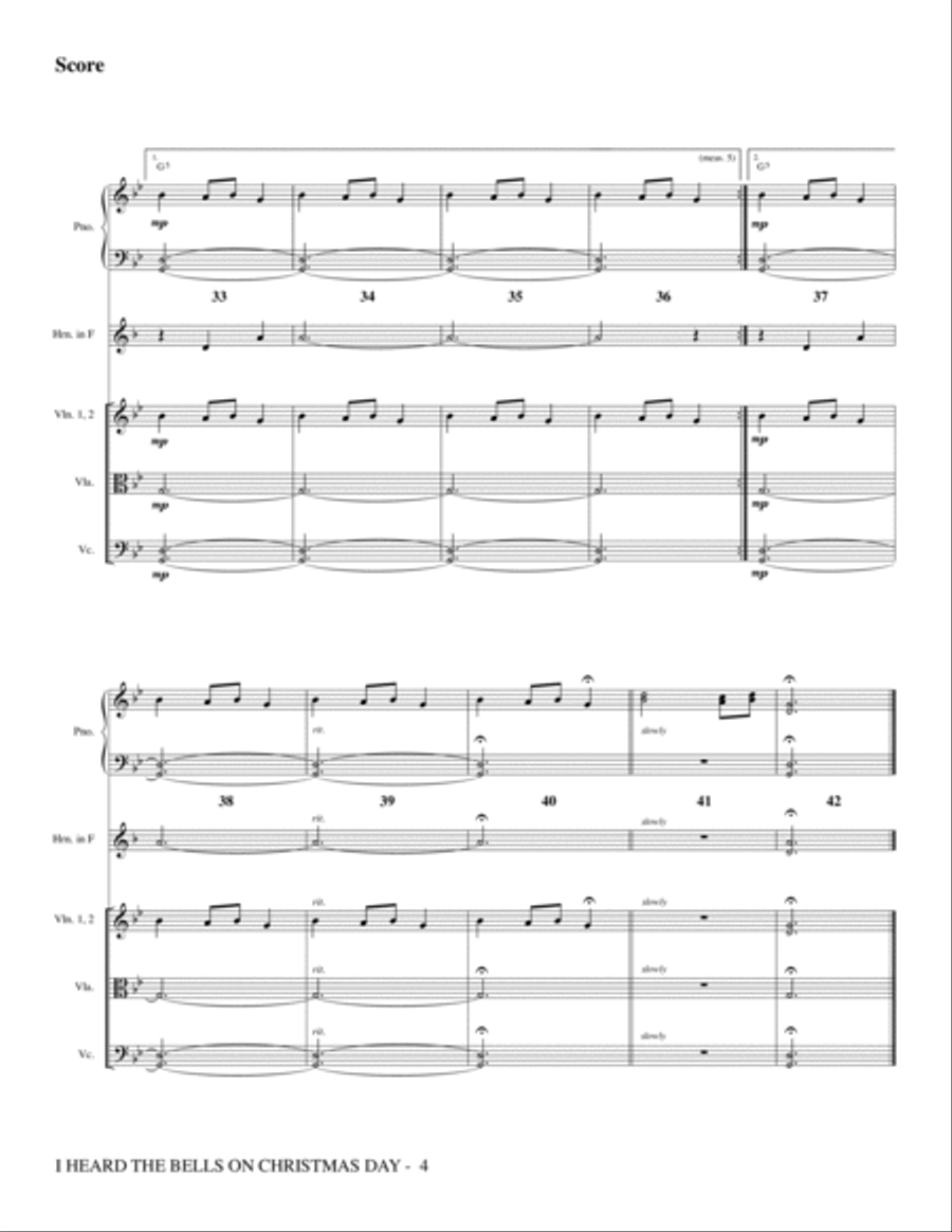I Heard The Bells On Christmas Day (Celebrating Peace On Earth) - Full Score Choir scores gallery preview page 4