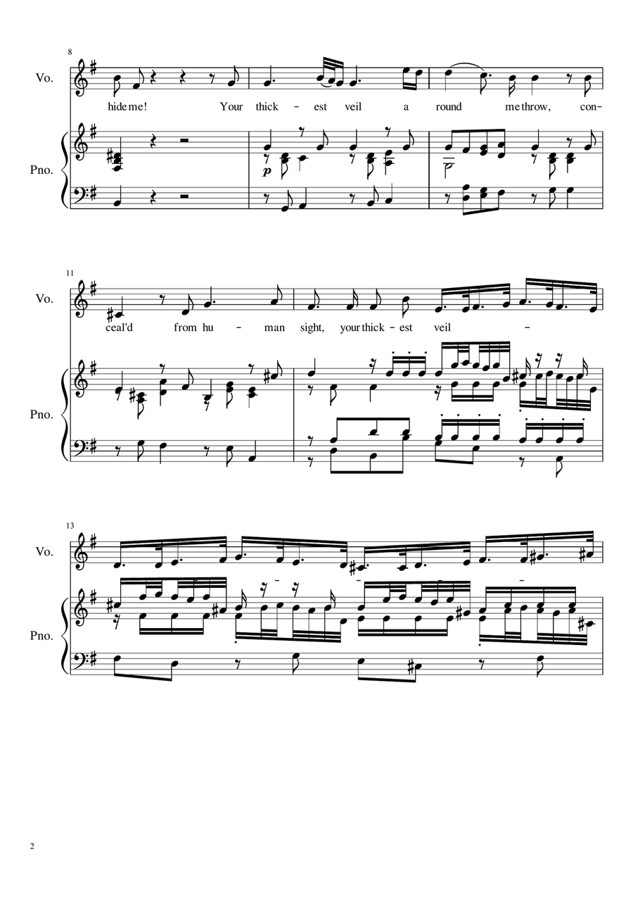 With Darkness Deep - E Minor Voice Solo scores gallery preview page 3