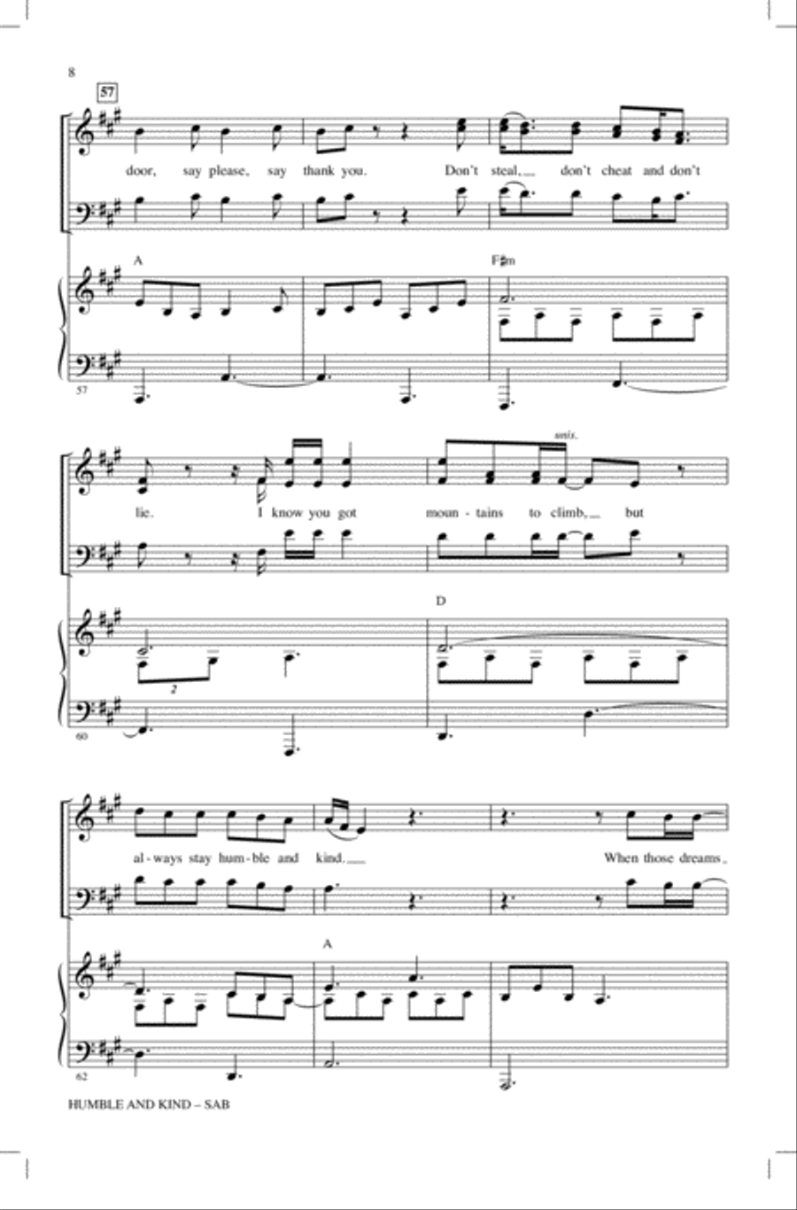 Humble And Kind 3-Part scores gallery preview page 7