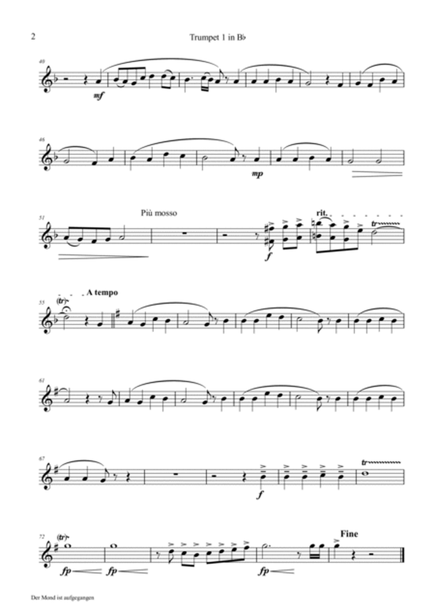 Der Mond ist aufgegangen - German Folk Song - Brass Quartet image number null