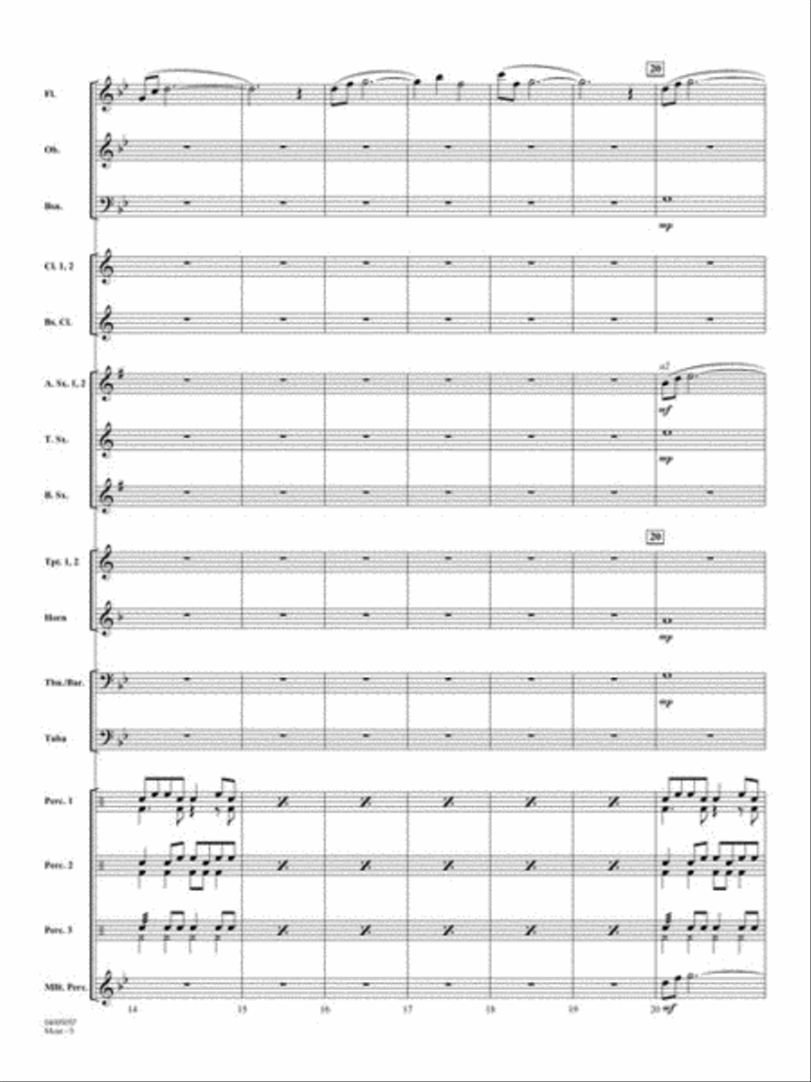 Moai (Song of Ancient Giants) Concert Band scores gallery preview page 7
