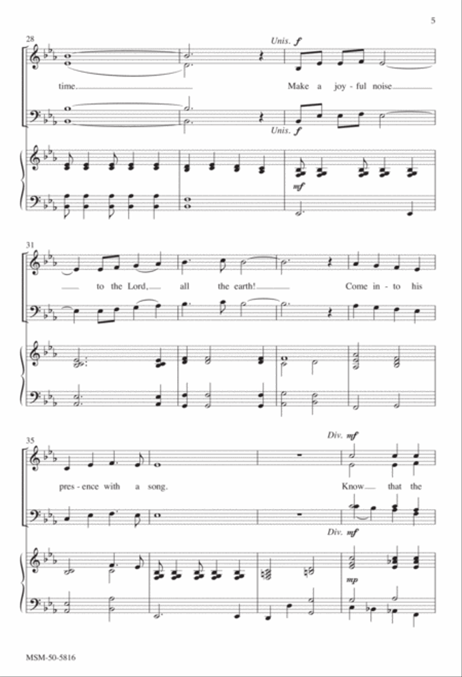 Make a Joyful Noise 4-Part scores gallery preview page 5